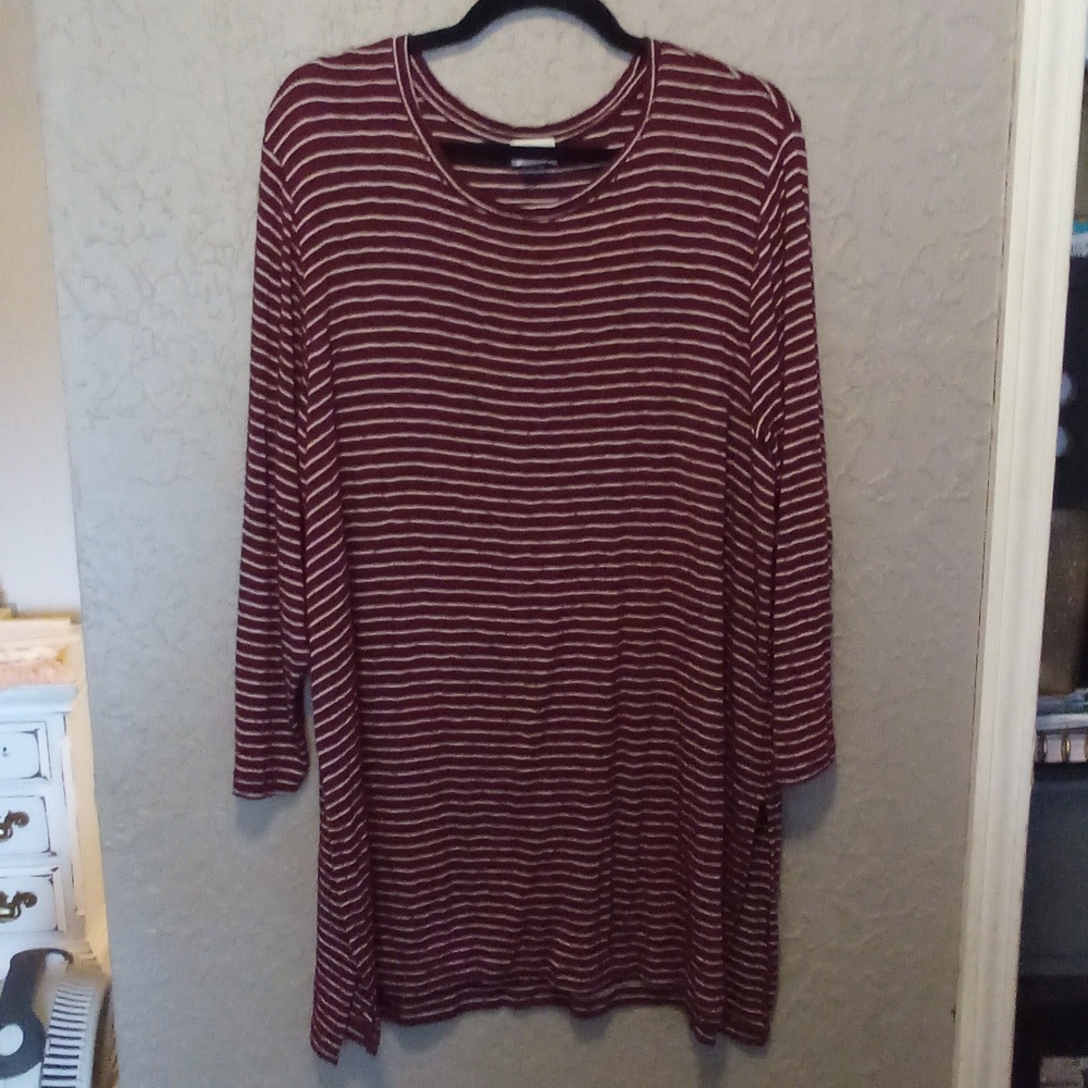 Stripped Long Sleeve t-shirt Dress